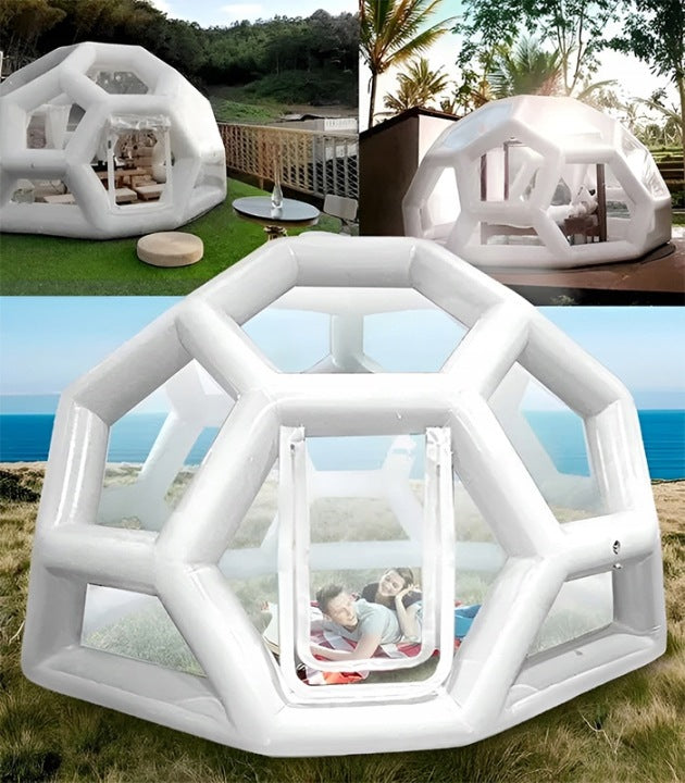 Przezroczysty namiot dmuchany igloo 4 m do kempingu i wypoczynku