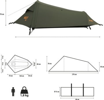 Nils Camp SkyAir 1 lekki namiot turystyczny 3000 mm