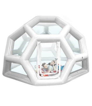 Przezroczysty namiot dmuchany igloo 4 m do kempingu i wypoczynku