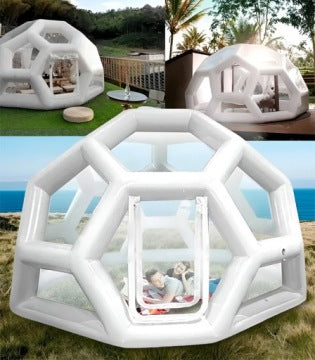 Przezroczysty namiot dmuchany igloo 4 m do kempingu i wypoczynku