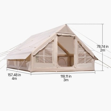 SucceBuy dmuchany namiot 4 x 3 x 2 m dla 5–8 osób z tkaniny Oxford